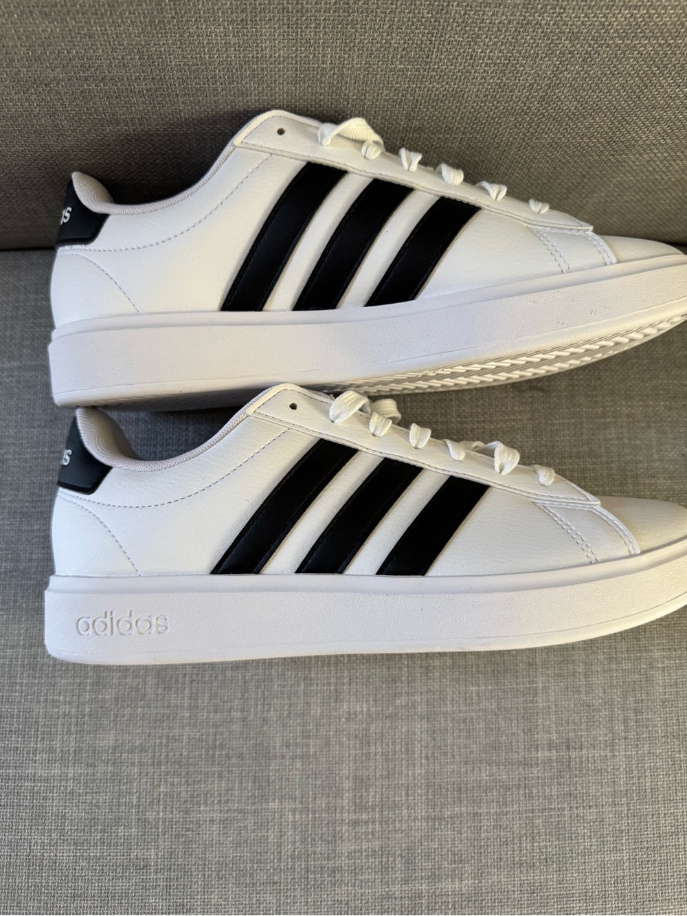 adidas White Sneakers with Black Accents - Never Worn! - Picture 4 of 6